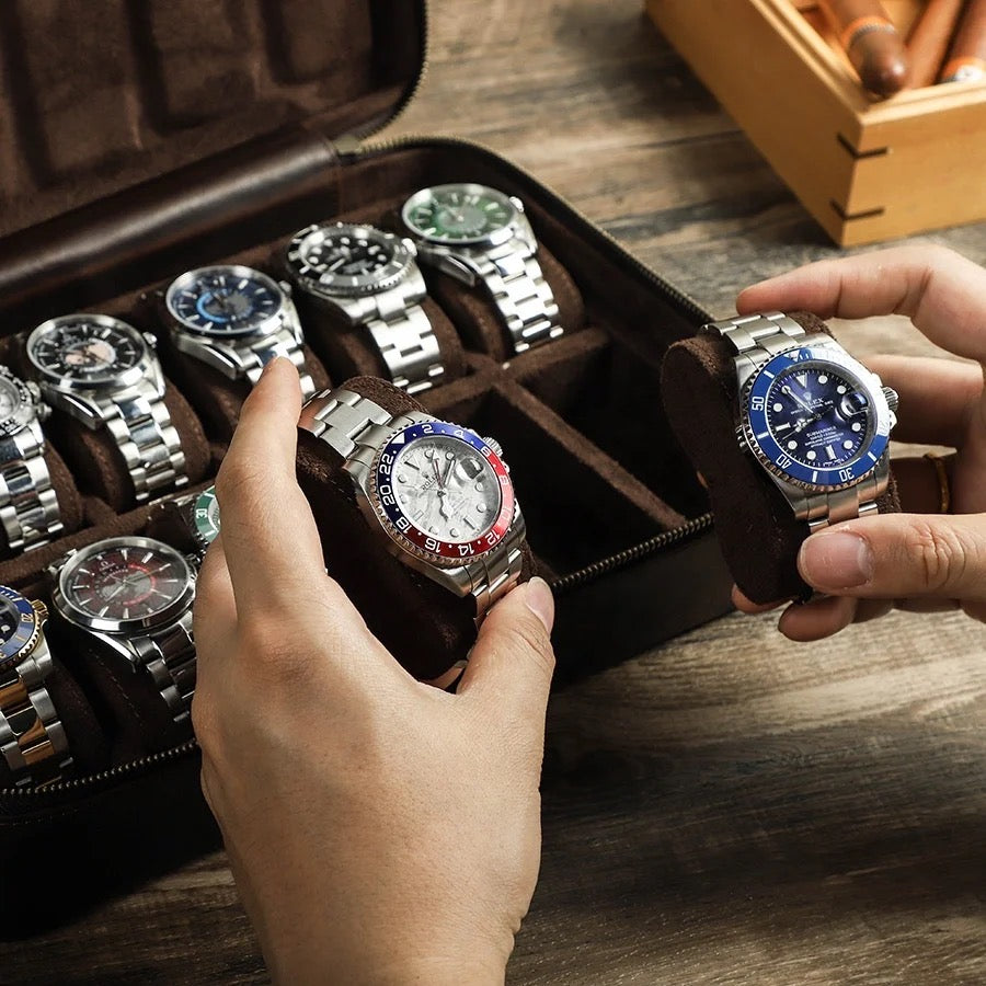 Vintage Leather Watch Box