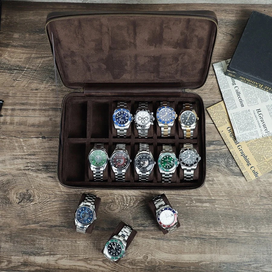 Vintage Leather Watch Box
